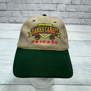 VTG Harry Carays HOLY COW! Chicago Cubs Strapback Hat Dad Headshots MLB